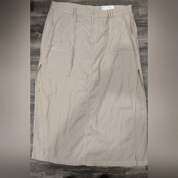 AE Dreamy Drape Linen Stretch Maxi Skirt - Picture 3 of 8